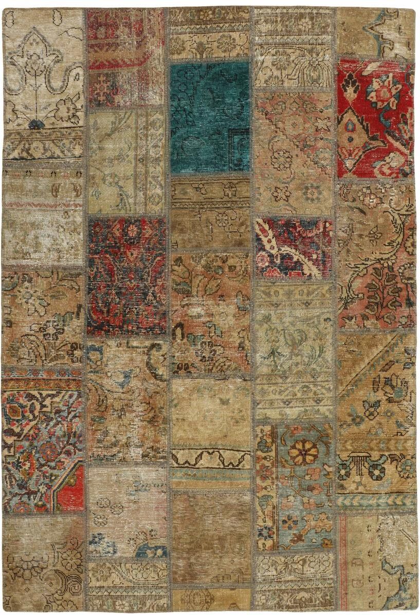 Nain Trading Tappeto Fatto A Mano Patchwork 204x141 Beige/Marrone (Lana, Persia/Iran) Nain Trading Tappeto Fatto A Mano Patchwork 204x141 Beige/Marrone (Lana, Persia/Iran)