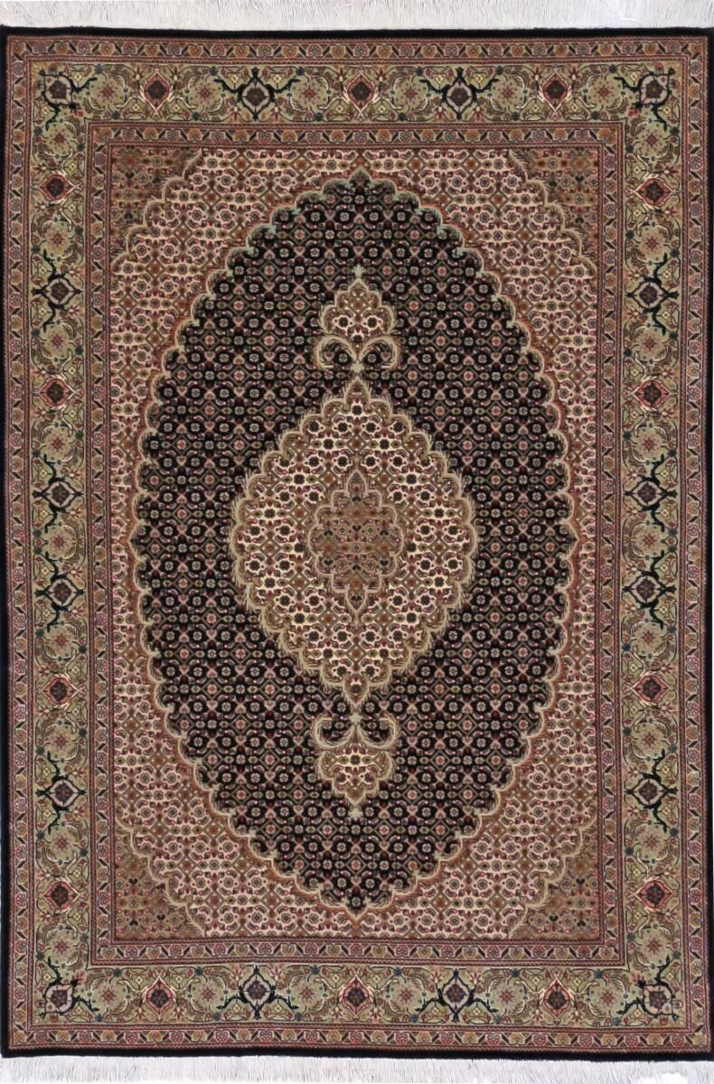 Nain Trading Tappeto Orientale Tabriz Mahi 50Raj 150x104 Grigio Scuro/Marrone Scuro (Lana / Seta, Persia/Iran, Annodato a mano) Nain Trading Tappeto Orientale Tabriz Mahi 50Raj 150x104 Grigio Scuro/Marrone Scuro (Lana / Seta, Persia/Iran, Annodato a mano)