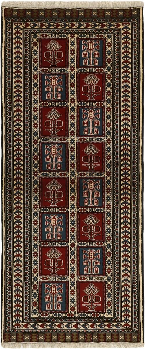 Nain Trading Tappeto Turkaman 200x82 Corridore Grigio Scuro/Marrone Scuro (Cotone, Persia/Iran, Annodato a mano) Nain Trading Tappeto Turkaman 200x82 Corridore Grigio Scuro/Marrone Scuro (Cotone, Persia/Iran, Annodato a mano)