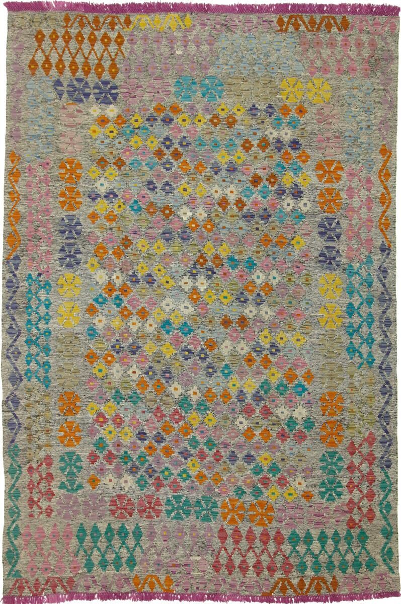 Nain Trading Tappeto Kilim Afghan Heritage 297x207 Moderna/Design Grigio/Azzurro (Tessuto a mano, Lana, Afghanistan)
