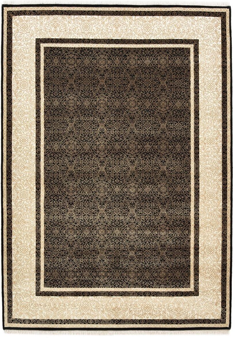 Nain Trading Tappeto Fatto A Mano Golestan 205x147 Grigio Scuro/Marrone Scuro (Lana / Viscosa, India) Nain Trading Tappeto Fatto A Mano Golestan 205x147 Grigio Scuro/Marrone Scuro (Lana / Viscosa, India)