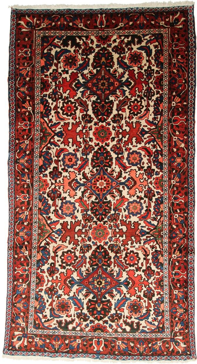 Nain Trading Tappeto Orientale Bakhtiar 313x166 Corridore Beige/Marrone (Persia/Iran, Lana, Annodato a mano)