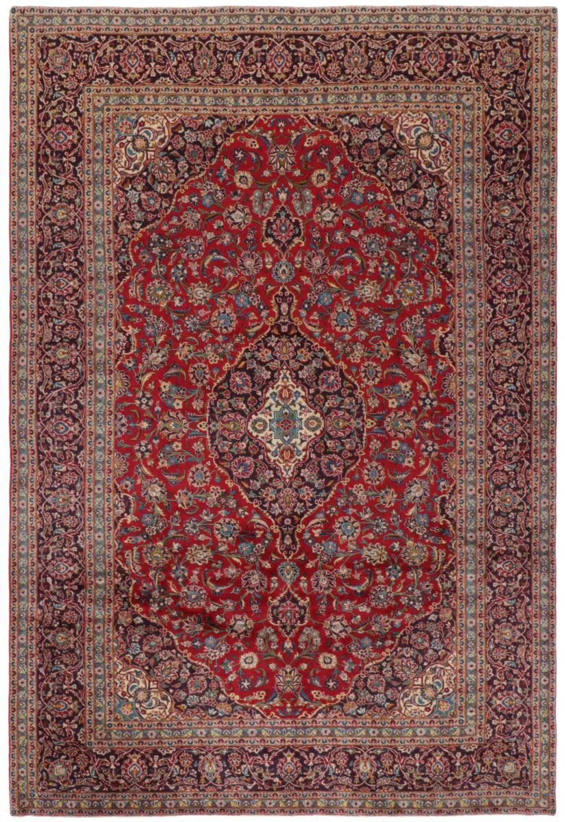 Nain Trading Tappeto Orientale Keshan 393x267 Marrone Scuro/Rosa (Lana, Persia/Iran, Annodato a mano)