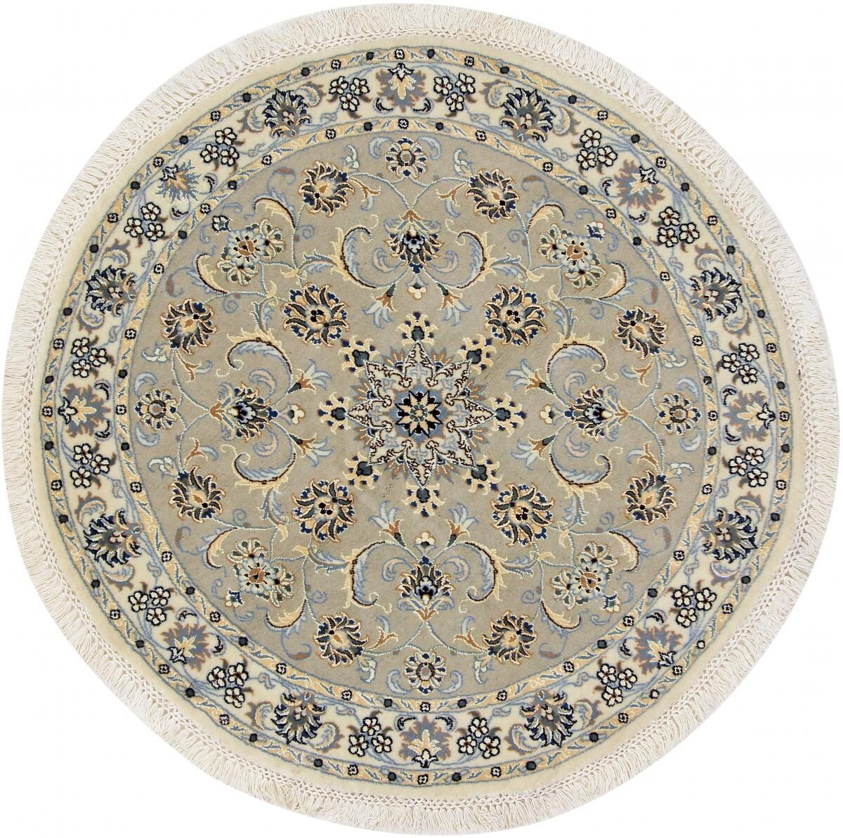 Nain Trading Tappeto Persiano Nain 9La 120x120 Rossoondo Grigio Scuro/Beige (Annodato a mano, Persia/Iran, Lana / Seta) Nain Trading Tappeto Persiano Nain 9La 120x120 Rossoondo Grigio Scuro/Beige (Annodato a mano, Persia/Iran, Lana / Seta)