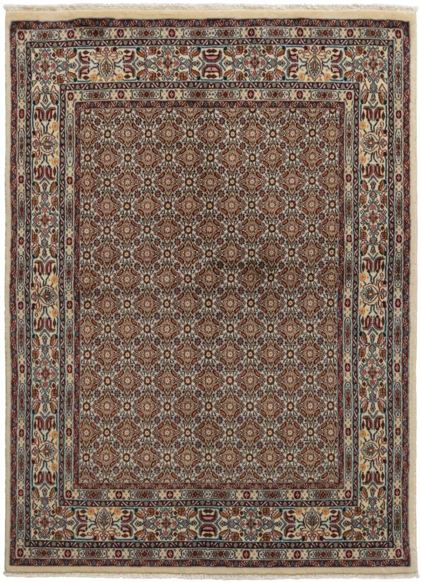 Nain Trading Tappeto Orientale Moud Mahi 198x145 Beige/Marrone Scuro (Persia/Iran, Lana / Seta, Annodato a mano)