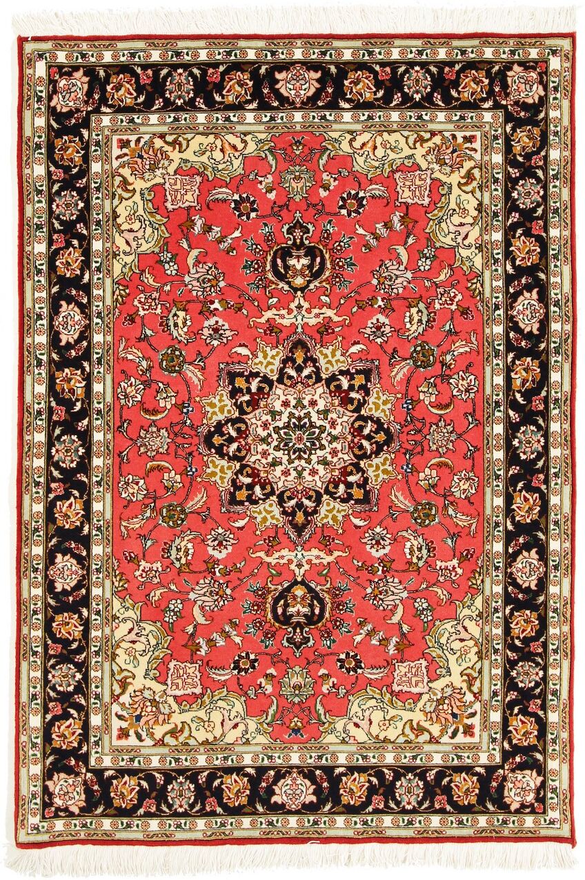 Nain Trading Tappeto Tabriz 50Raj 148x102 Beige/Marrone (Lana / Seta, Persia/Iran, Annodato a mano) Nain Trading Tappeto Tabriz 50Raj 148x102 Beige/Marrone (Lana / Seta, Persia/Iran, Annodato a mano)