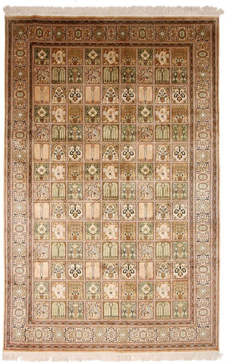 Nain Trading Tappeto Cachemire Puri di Seta 277x184 Beige/Marrone (India, Annodato a mano, Seta) Nain Trading Tappeto Cachemire Puri di Seta 277x184 Beige/Marrone (India, Annodato a mano, Seta)