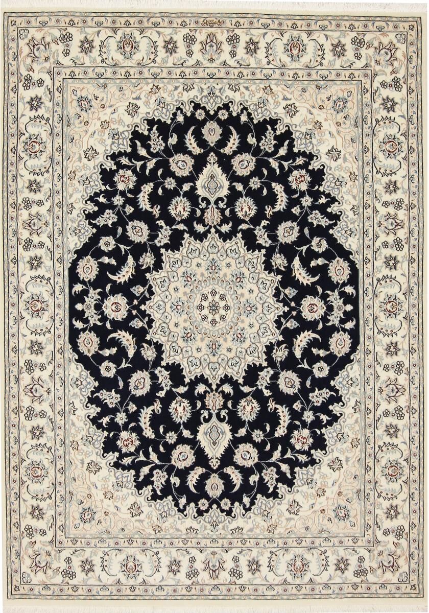 Nain Trading Tappeto Fatto A Mano Nain 9La Firmato 207x148 Grigio Scuro/Beige (Lana / Seta, Persia/Iran) Nain Trading Tappeto Fatto A Mano Nain 9La Firmato 207x148 Grigio Scuro/Beige (Lana / Seta, Persia/Iran)