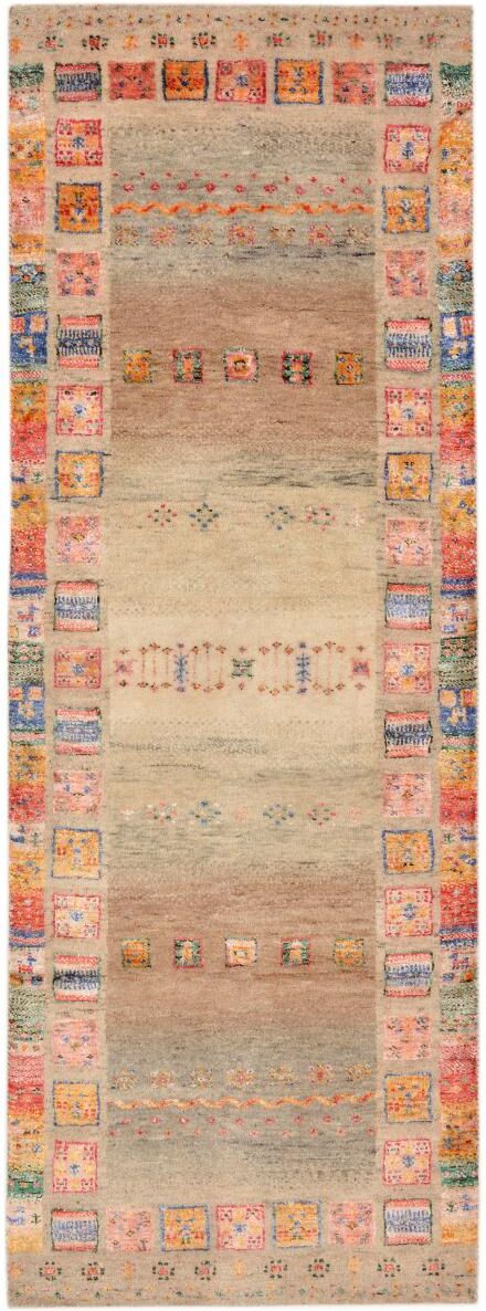 Nain Trading Tappeto Gabbeh Loribaft Design 197x72 Moderna/Design Corridore Beige/Rosa (Annodato a mano, Seta Lana / Bambù, India) Nain Trading Tappeto Gabbeh Loribaft Design 197x72 Moderna/Design Corridore Beige/Rosa (Annodato a mano, Seta Lana / Bambù, India)