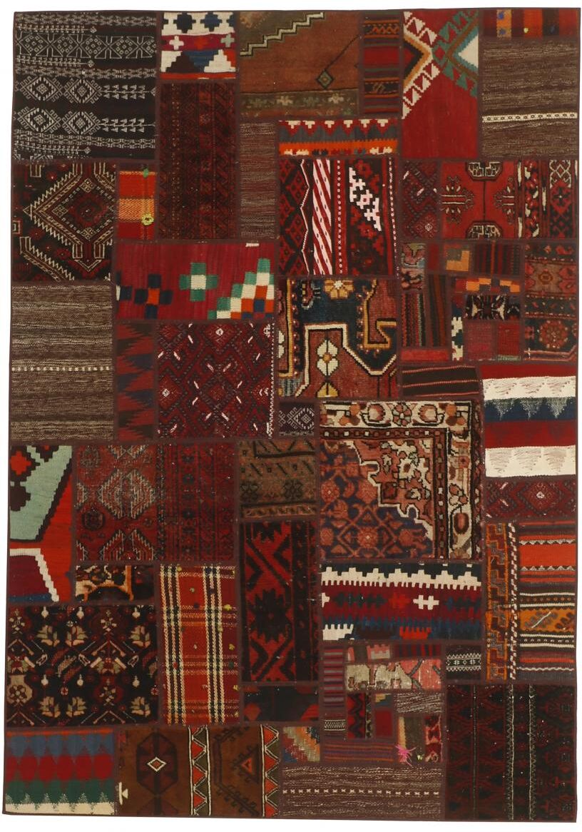 Nain Trading Tappeto Persiano Kilim Patchwork 200x140 Marrone Scuro/Viola (Tessuto a mano, Persia/Iran, Lana) Nain Trading Tappeto Persiano Kilim Patchwork 200x140 Marrone Scuro/Viola (Tessuto a mano, Persia/Iran, Lana)