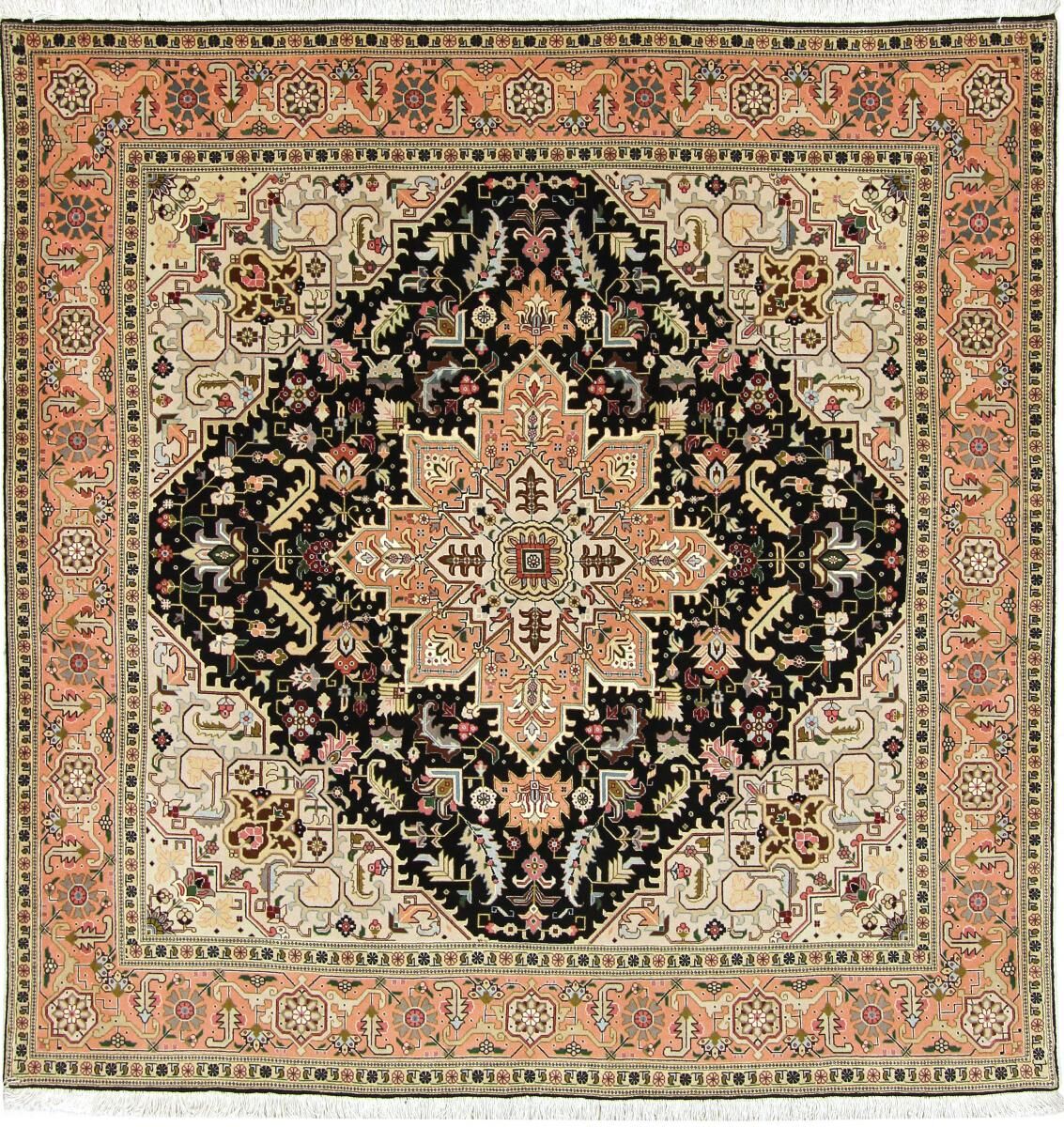 Nain Trading Tappeto Persiano Tabriz 50Raj 204x199 Quadrato Grigio Scuro/Beige (Annodato a mano, Persia/Iran, Lana / Seta) Nain Trading Tappeto Persiano Tabriz 50Raj 204x199 Quadrato Grigio Scuro/Beige (Annodato a mano, Persia/Iran, Lana / Seta)