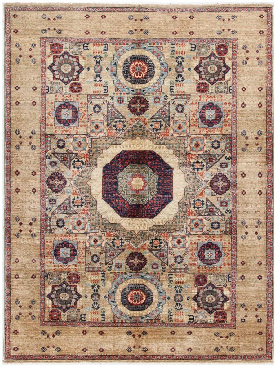 Nain Trading Tappeto Mamluk 206x154 Viola/Rosa (Pakistan, Annodato a mano, Lana)