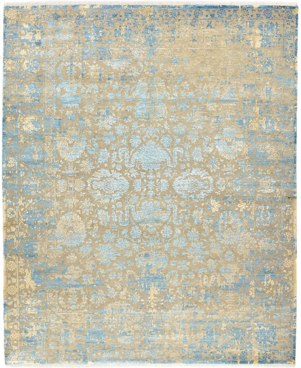 Nain Trading Tappeto Orientale Sadraa 301x245 Grigio/Azzurro (India, Seta Lana / Bambù, Annodato a mano) Nain Trading Tappeto Orientale Sadraa 301x245 Grigio/Azzurro (India, Seta Lana / Bambù, Annodato a mano)