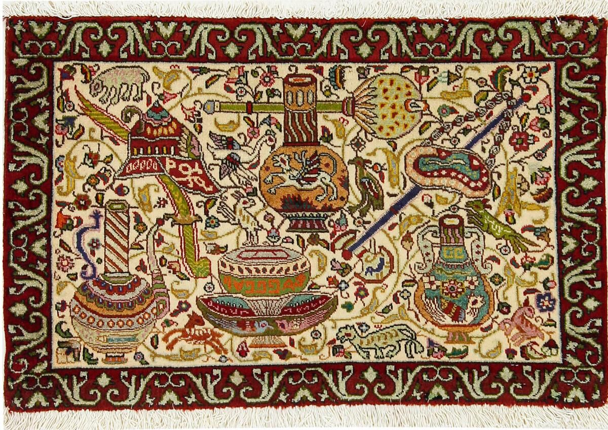 Nain Trading Tappeto Orientale Tabriz 87x52 Beige/Marrone (Persia/Iran, Lana, Annodato a mano) Nain Trading Tappeto Orientale Tabriz 87x52 Beige/Marrone (Persia/Iran, Lana, Annodato a mano)