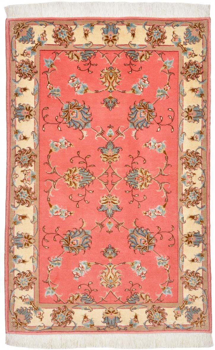 Nain Trading Tappeto Fatto A Mano Tabriz 50Raj 111x75 Marrone/Rosa (Lana / Seta, Persia/Iran)