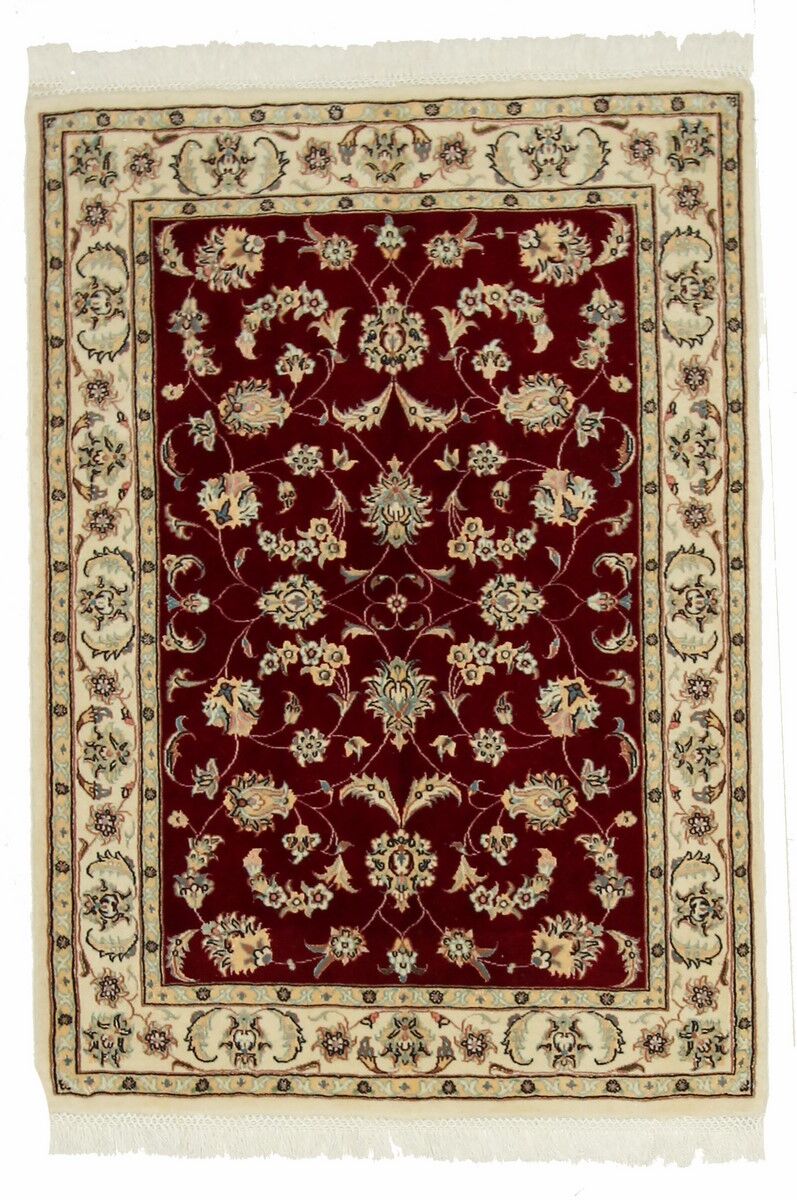 Nain Trading Tappeto Orientale Nain 6La 120x84 Marrone Scuro/Rosso Scuro (Lana / Seta, Persia/Iran, Annodato a mano)