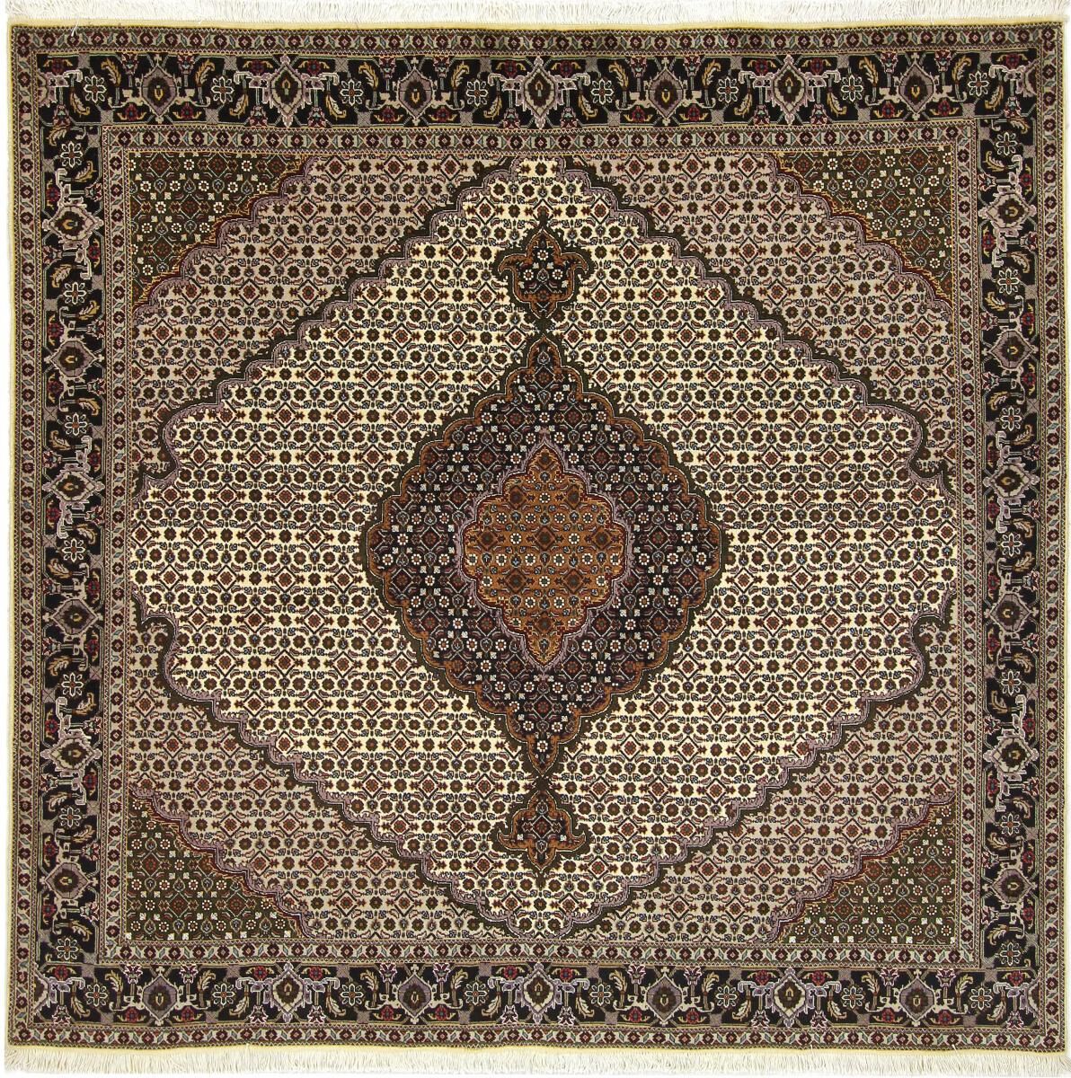 Nain Trading Tappeto Tabriz Mahi 205x201 Quadrato Grigio Scuro/Marrone Scuro (Lana, Persia/Iran, Annodato a mano) Nain Trading Tappeto Tabriz Mahi 205x201 Quadrato Grigio Scuro/Marrone Scuro (Lana, Persia/Iran, Annodato a mano)