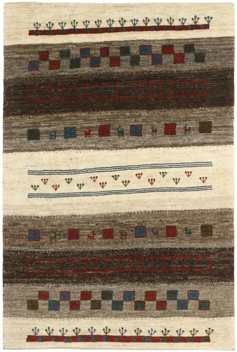 Nain Trading Tappeto Persia Gabbeh Kashkuli 188x124 Moderna/Design Grigio Scuro/Marrone Scuro (Annodato a mano, Lana, Persia/Iran) Nain Trading Tappeto Persia Gabbeh Kashkuli 188x124 Moderna/Design Grigio Scuro/Marrone Scuro (Annodato a mano, Lana, Persia/Iran)