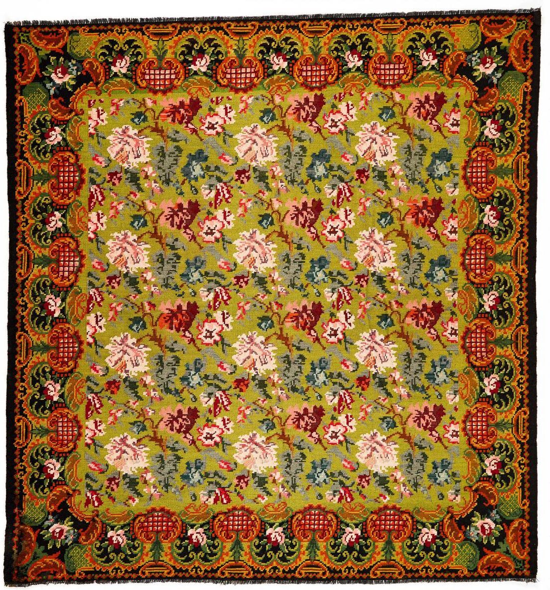 Nain Trading Tappeto Orientale Kilim Rosen Antico 243x228 Quadrato Grigio Scuro/Verde Oliva (Moldavia, Lana, Annodato a mano) Nain Trading Tappeto Orientale Kilim Rosen Antico 243x228 Quadrato Grigio Scuro/Verde Oliva (Moldavia, Lana, Annodato a mano)