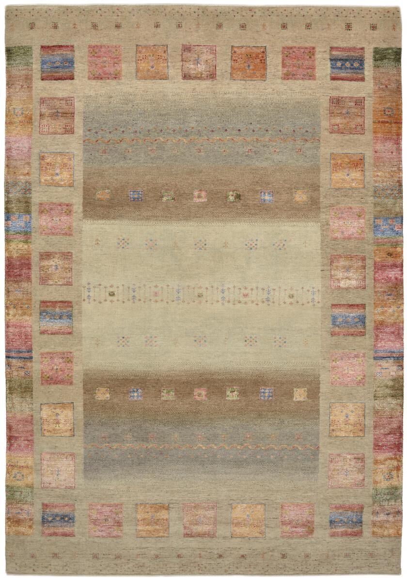 Nain Trading Tappeto Orientale Gabbeh Loribaft Design 247x173 Beige/Marrone Scuro (India, Seta Lana / Bambù, Annodato a mano) Nain Trading Tappeto Orientale Gabbeh Loribaft Design 247x173 Beige/Marrone Scuro (India, Seta Lana / Bambù, Annodato a mano)