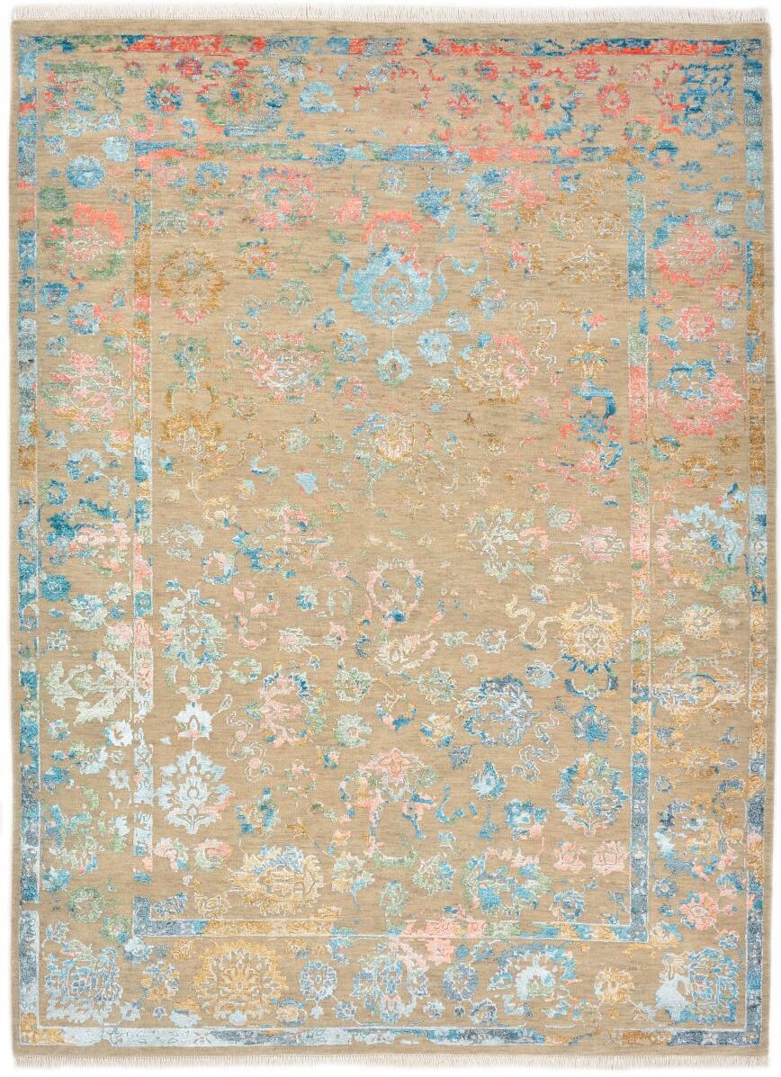 Nain Trading Tappeto Fatto A Mano Sadraa 236x175 Grigio/Beige (Seta Lana / Bambù, India) Nain Trading Tappeto Fatto A Mano Sadraa 236x175 Grigio/Beige (Seta Lana / Bambù, India)