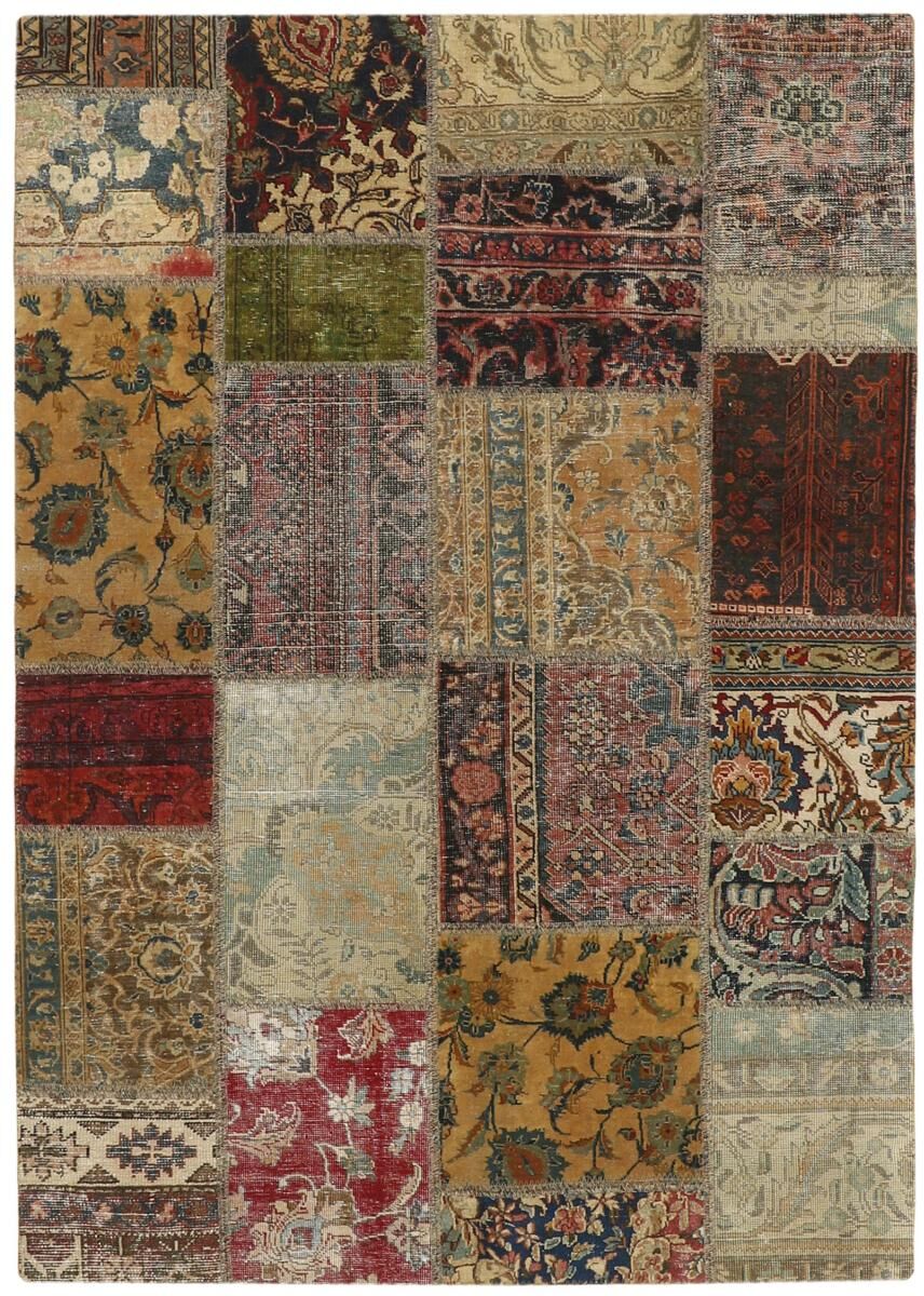 Nain Trading Tappeto Orientale Patchwork 199x143 Beige/Marrone Scuro (Persia/Iran, Lana, Annodato a mano) Nain Trading Tappeto Orientale Patchwork 199x143 Beige/Marrone Scuro (Persia/Iran, Lana, Annodato a mano)