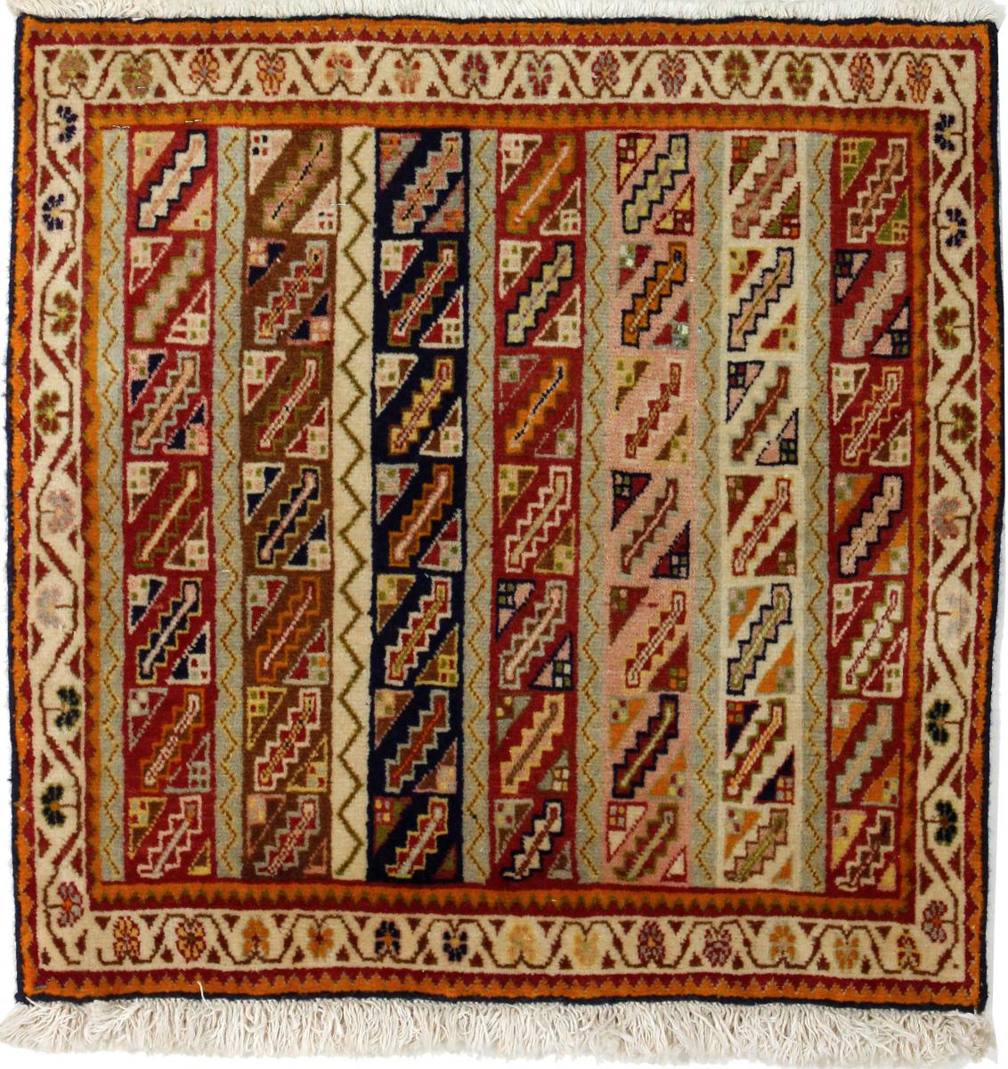 Nain Trading Tappeto Orientale Ghashghai 59x56 Quadrato Grigio Scuro/Marrone (Lana, Persia/Iran, Annodato a mano) Nain Trading Tappeto Orientale Ghashghai 59x56 Quadrato Grigio Scuro/Marrone (Lana, Persia/Iran, Annodato a mano)