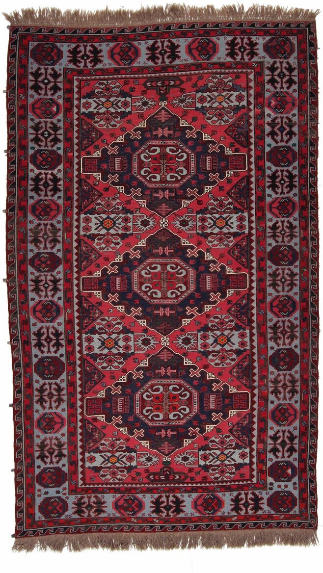 Nain Trading Tappeto Kilim Soumak 328x193 Grigio Scuro/Viola (Russia, Annodato a mano, Lana) Nain Trading Tappeto Kilim Soumak 328x193 Grigio Scuro/Viola (Russia, Annodato a mano, Lana)