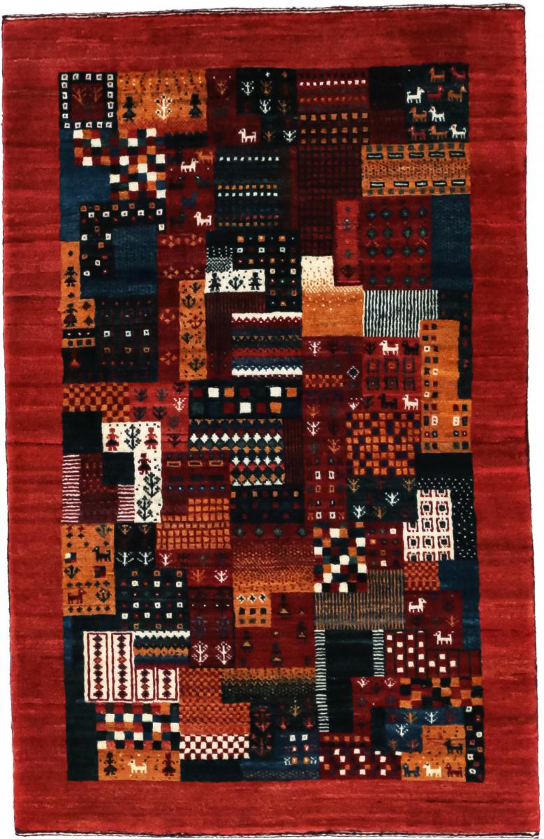 Nain Trading Tappeto Persia Gabbeh Loribaft Nowbaft 128x83 Moderna/Design Grigio Scuro/Ruggine (Annodato a mano, Lana, Persia/Iran) Nain Trading Tappeto Persia Gabbeh Loribaft Nowbaft 128x83 Moderna/Design Grigio Scuro/Ruggine (Annodato a mano, Lana, Persia/Iran)