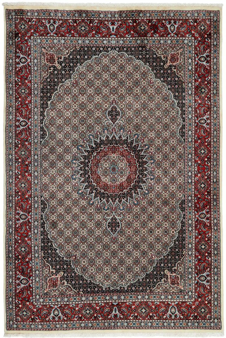 Nain Trading Tappeto Orientale Moud Mahi 296x198 Beige/Marrone Scuro (Persia/Iran, Lana / Seta, Annodato a mano) Nain Trading Tappeto Orientale Moud Mahi 296x198 Beige/Marrone Scuro (Persia/Iran, Lana / Seta, Annodato a mano)