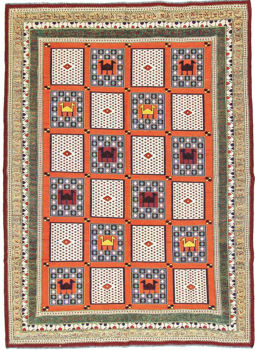 Nain Trading Tappeto Fatto A Mano Kilim Soumak 277x195 Beige/Marrone Scuro (Lana, Afghanistan) Nain Trading Tappeto Fatto A Mano Kilim Soumak 277x195 Beige/Marrone Scuro (Lana, Afghanistan)