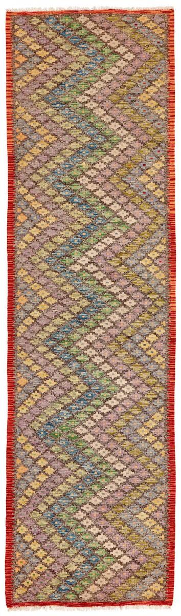 Nain Trading Tappeto Tessuto a Mano Kilim Afghan 290x81 Corridore Beige/Marrone (Lana, Afghanistan)