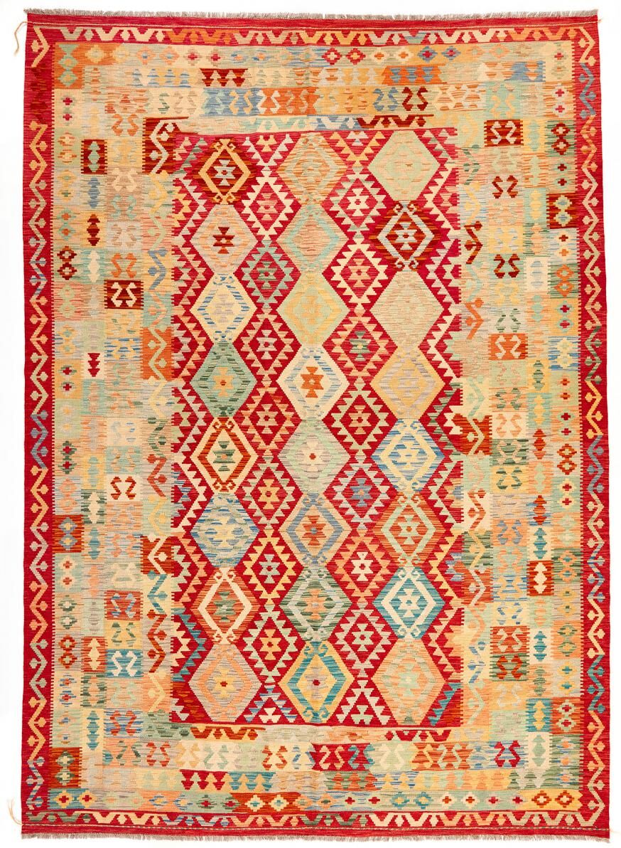 Nain Trading Tappeto Orientale Kilim Afghan 355x252 Arancione/Rosa (Afghanistan, Lana, Tessuto a mano)