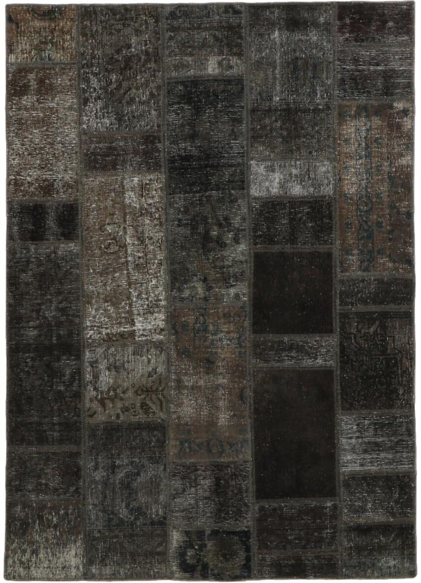 Nain Trading Tappeto Orientale Patchwork 201x144 Grigio Scuro/Marrone Scuro (Lana, Persia/Iran, Annodato a mano) Nain Trading Tappeto Orientale Patchwork 201x144 Grigio Scuro/Marrone Scuro (Lana, Persia/Iran, Annodato a mano)