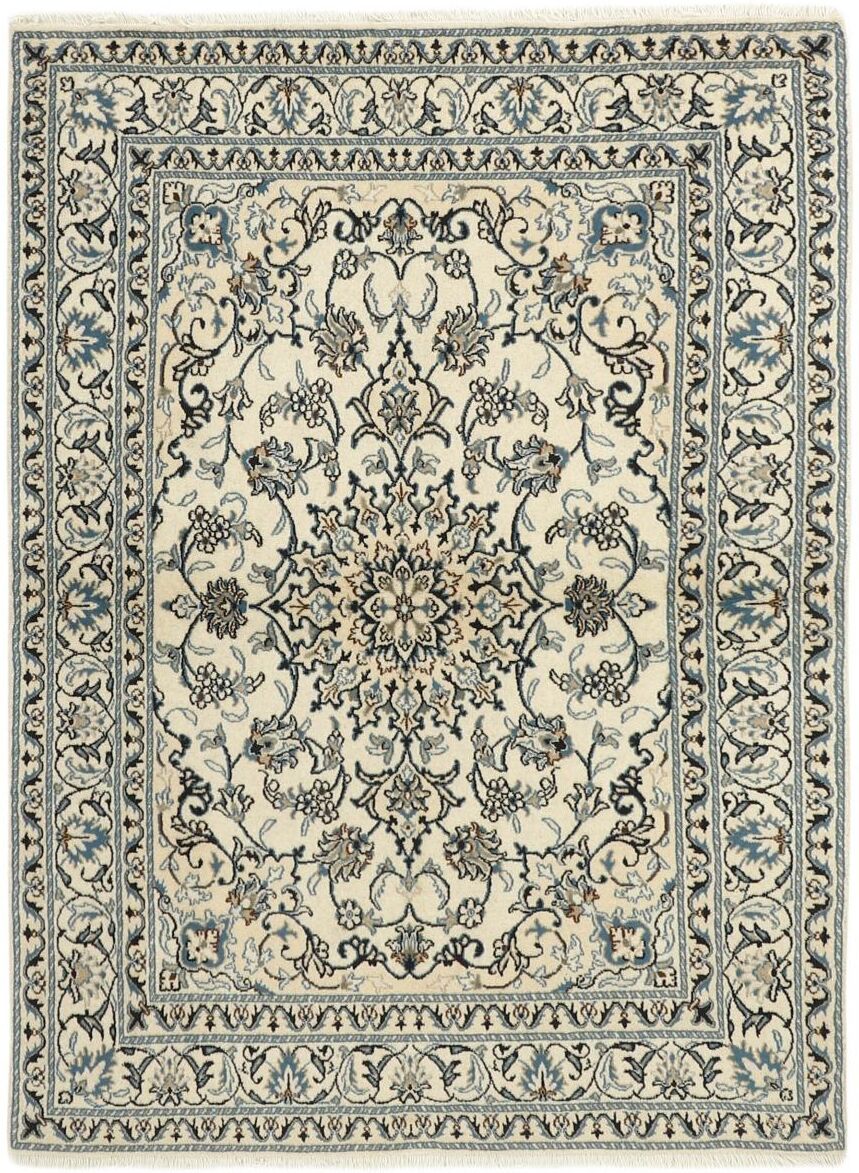 Nain Trading Tappeto Persiano Nain 194x145 Grigio Scuro/Beige (Annodato a mano, Persia/Iran, Lana / Seta) Nain Trading Tappeto Persiano Nain 194x145 Grigio Scuro/Beige (Annodato a mano, Persia/Iran, Lana / Seta)