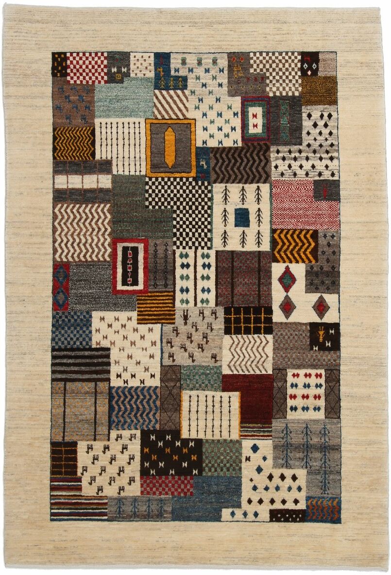 Nain Trading Tappeto Persia Gabbeh Loribaft 197x135 Moderna/Design Beige/Marrone Scuro (Annodato a mano, Lana, Persia/Iran) Nain Trading Tappeto Persia Gabbeh Loribaft 197x135 Moderna/Design Beige/Marrone Scuro (Annodato a mano, Lana, Persia/Iran)