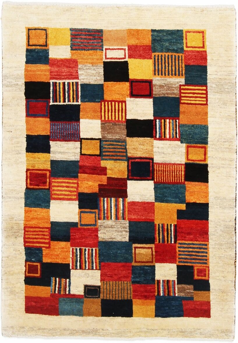 Nain Trading Tappeto Persia Gabbeh Loribaft 152x108 Moderna/Design Arancione/Blu Scuro (Annodato a mano, Lana, Persia/Iran) Nain Trading Tappeto Persia Gabbeh Loribaft 152x108 Moderna/Design Arancione/Blu Scuro (Annodato a mano, Lana, Persia/Iran)