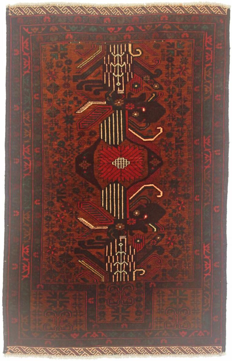 Nain Trading Tappeto Orientale Beluch 138x90 Grigio Scuro/Marrone Scuro (Afghanistan, Lana, Annodato a mano) Nain Trading Tappeto Orientale Beluch 138x90 Grigio Scuro/Marrone Scuro (Afghanistan, Lana, Annodato a mano)