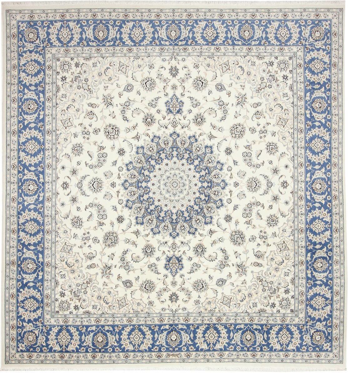 Nain Trading Tappeto Fatto A Mano Nain 9La Firmato 259x247 Quadrato Beige/Azzurro (Lana / Seta, Persia/Iran) Nain Trading Tappeto Fatto A Mano Nain 9La Firmato 259x247 Quadrato Beige/Azzurro (Lana / Seta, Persia/Iran)