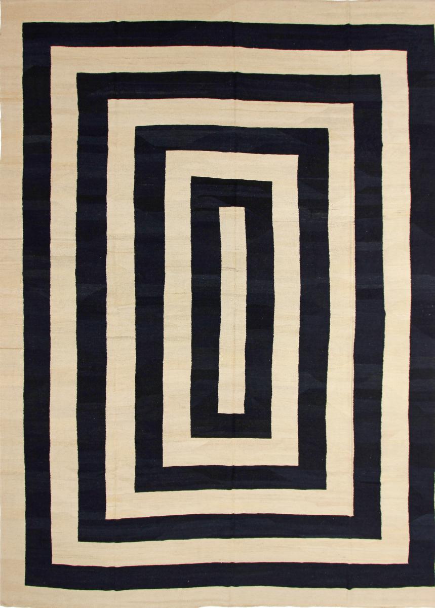 Nain Trading Tappeto Kilim Fars Antico 439x340 Grigio Scuro/Beige (Lana, Persia/Iran, Tessuto a mano) Nain Trading Tappeto Kilim Fars Antico 439x340 Grigio Scuro/Beige (Lana, Persia/Iran, Tessuto a mano)