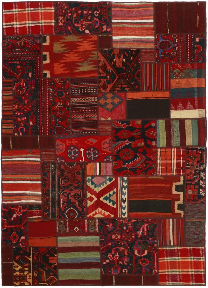 Nain Trading Tappeto Persiano Patchwork 201x140 Grigio Scuro/Ruggine (Annodato a mano, Persia/Iran, Lana) Nain Trading Tappeto Persiano Patchwork 201x140 Grigio Scuro/Ruggine (Annodato a mano, Persia/Iran, Lana)