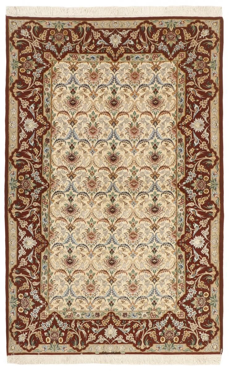 Nain Trading Tappeto Fatto A Mano Isfahan Ordito in Seta 207x131 Beige/Marrone (Lana / Seta, Persia/Iran) Nain Trading Tappeto Fatto A Mano Isfahan Ordito in Seta 207x131 Beige/Marrone (Lana / Seta, Persia/Iran)