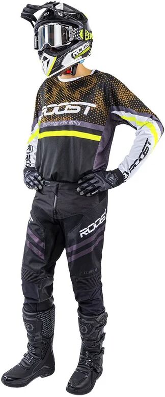 ROOST - Equipaggiamento completo Pack Roost X-Ruby Sick Bianco / Marrone / Giallo Fluo UNICA