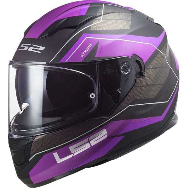 ls2 - casco ff320 stream evo mercury matt titanium / purple nero,viola xxl