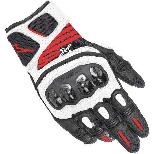 alpinestars - guanti sp x air carbon v2 nero / bianco / rosso fluo nero,rosso,bianco 3xl