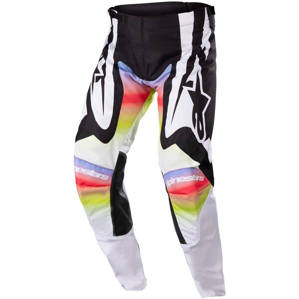 alpinestars - pantaloni racer semi nero / multicolors nero,giallo,viola,bianco 38