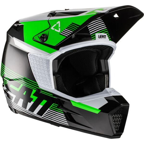 leatt - casco moto 3.5 nero nero,verde,bianco 2xl