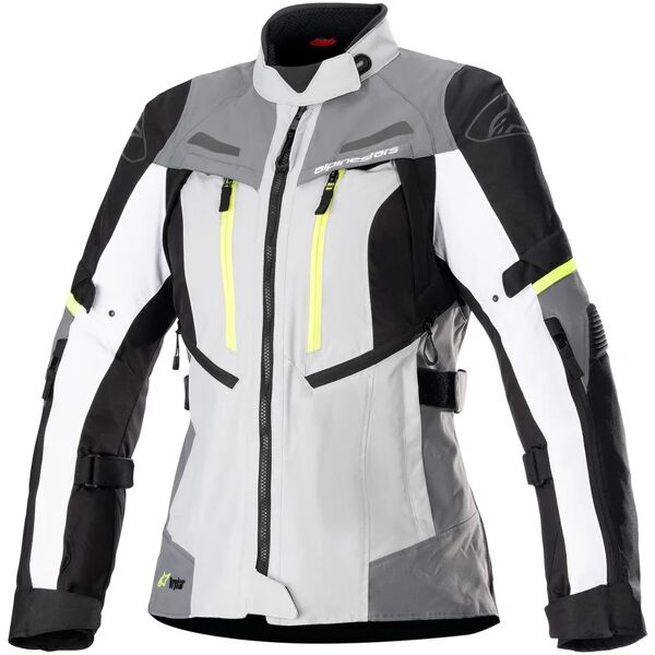 alpinestars - giacca stella bogotá pro drystar lady dark gray nero,grigio,giallo,alta visibilità l