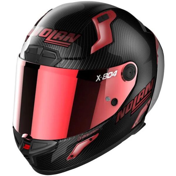 nolan - casco x-804 rs ultra carbon iridium edition carbon iridescent nero,rosa 3xl
