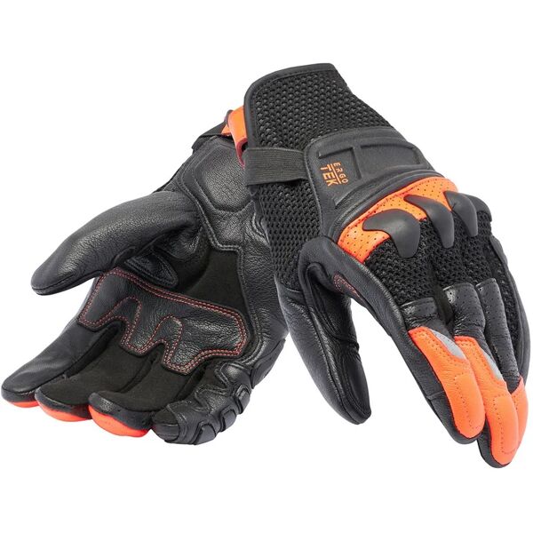 dainese - guanti x-ride 2 ergo-tek nero / rosso fluo nero,arancione m